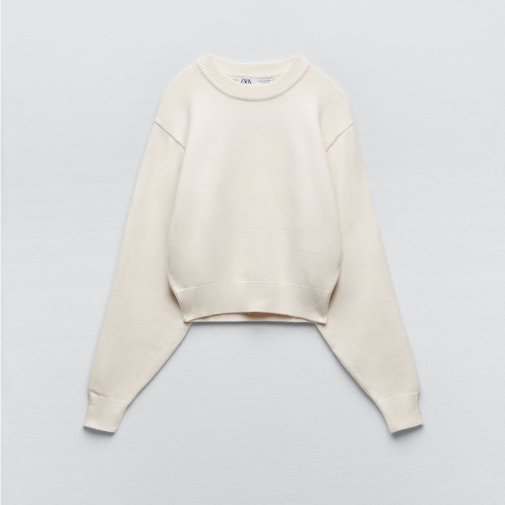 Zara Crop Knit Sweater - Picture 6 of 8